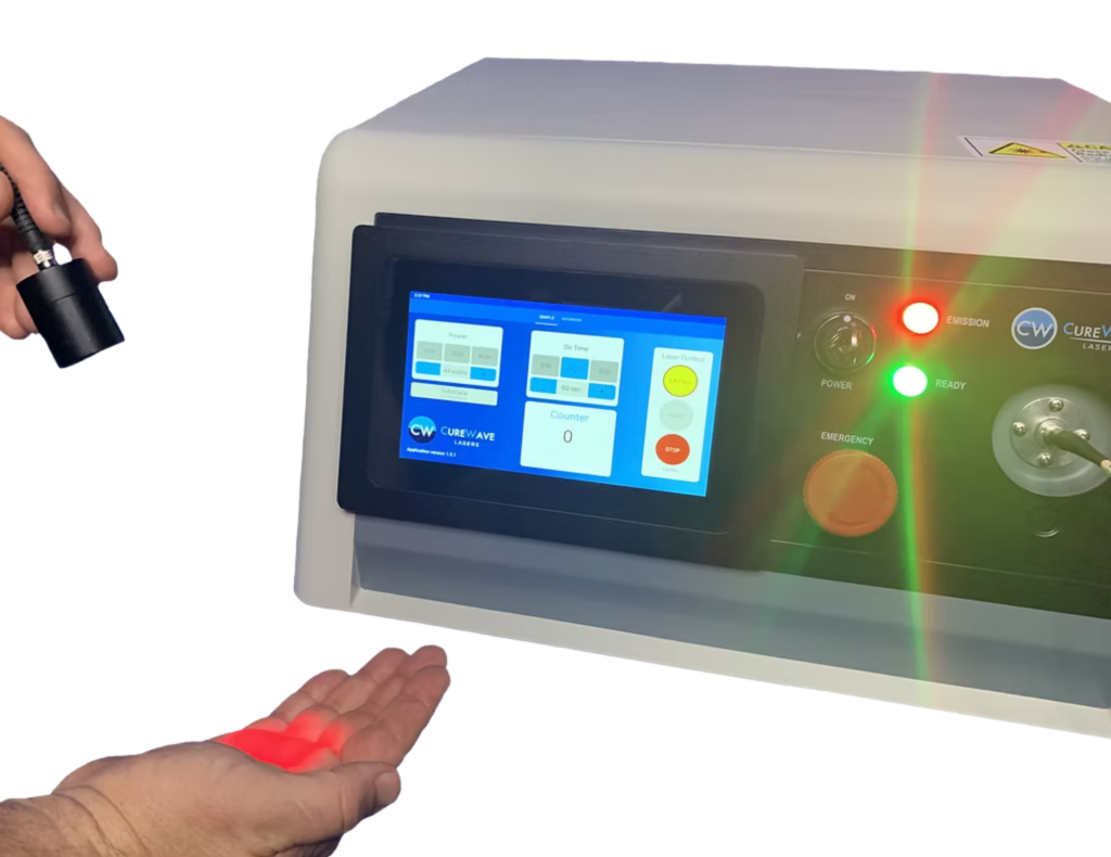 CureWave Machine with Laser Showing. haus of life and co
